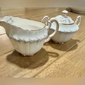 Northumbria Morning Mist creamer and sugar bowl set
